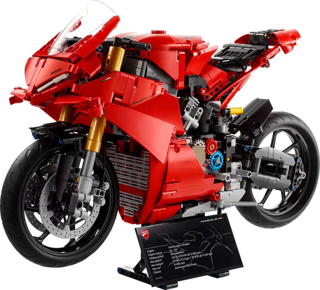 Technic Ducati Panigale V4S 42202 Motorcycle Toy 1604 Pieces Building Kit Construction Set Kids Adults Gifts Birthday Hobby Christmas