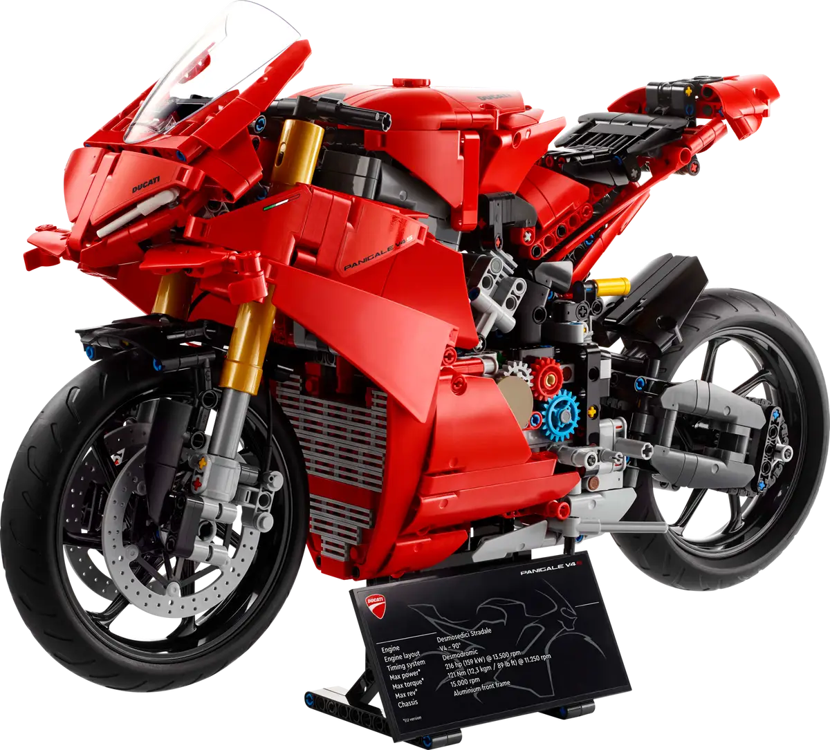 Technic Ducati Panigale V4S 42202 Motorcycle Toy 1604 Pieces Building Kit Construction Set Kids Adults Gifts Birthday Hobby Christmas