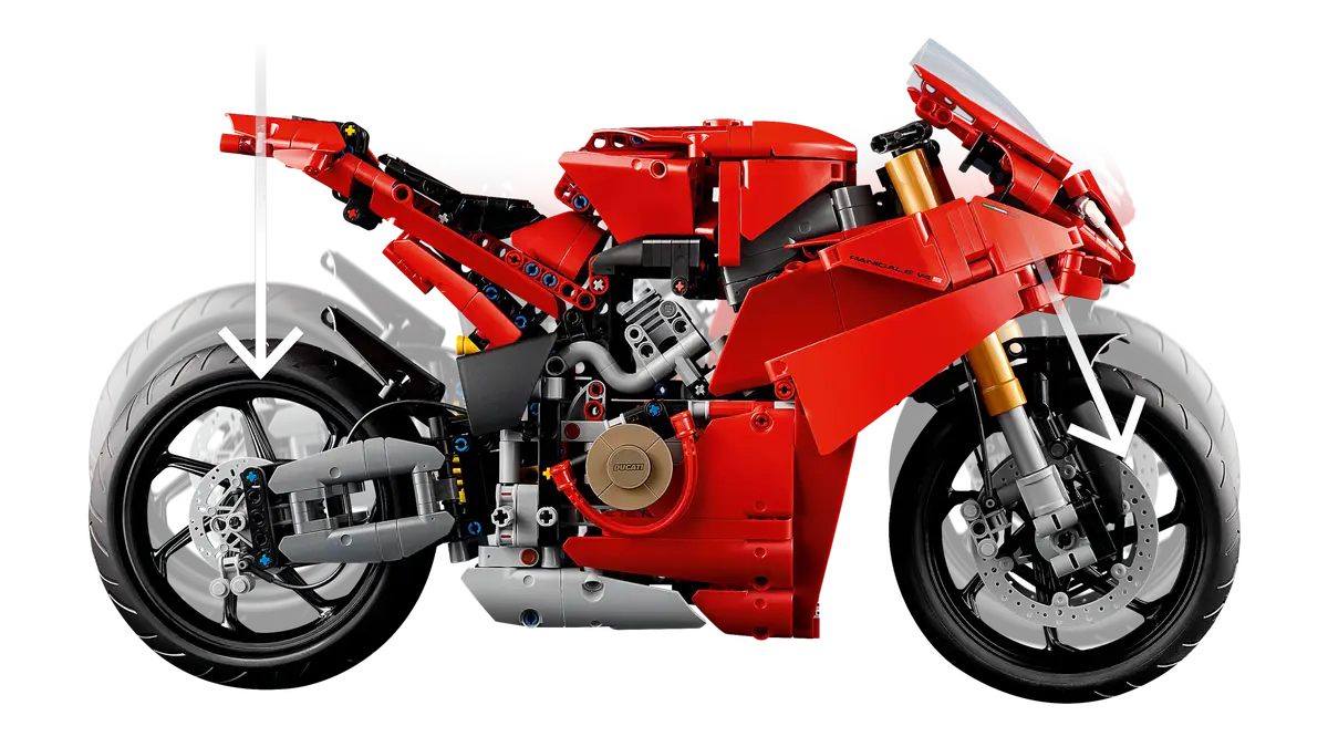 Technic Ducati Panigale V4S 42202 Motorcycle Toy 1604 Pieces Building Kit Construction Set Kids Adults Gifts Birthday Hobby Christmas